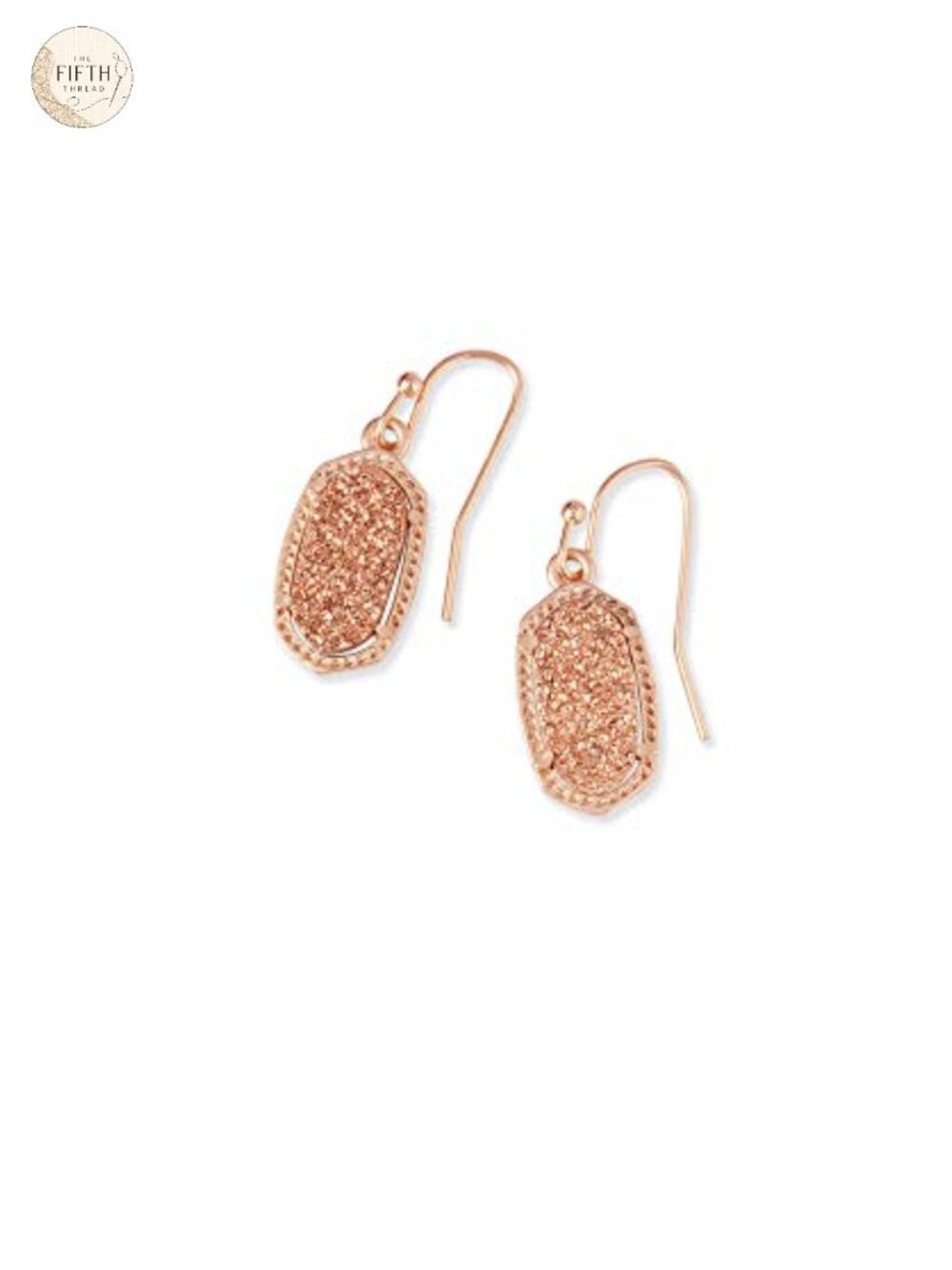 Kendra Scott Lee Drop Earrings Rose Gold Plated Crystal Women's Jewelry